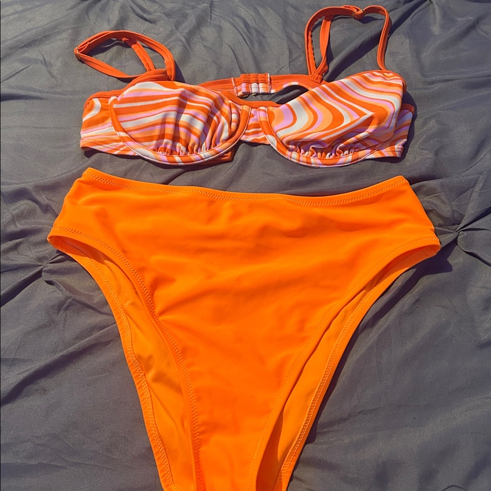 No Boundaries Bright Orange Swimwear